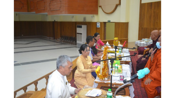 သမဝါယမနှင့်စီမံခန့်ခွဲမှုပညာတက္ကသိုလ်(သန်လျင်)တွင် (၂၄)ကြိမ်မြောက် ဝါဆိုသင်္ကန်း ဆက်ကပ်လှူဒါန်းပွဲ အခမ်းအနား ကျင်းပ